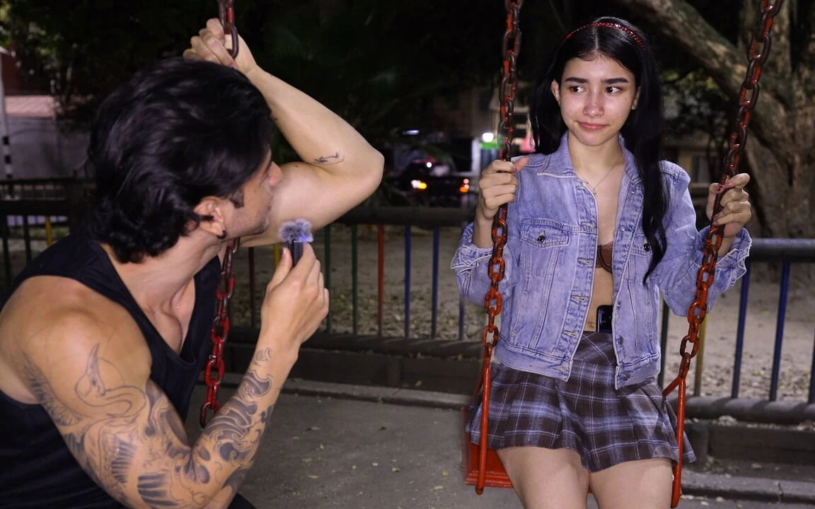 She Was Shy but Curious – Playground Interview Turns Into All-night Anal
